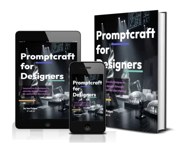 Futuristic parametric cityscape illuminated by dramatic light, representing AI-generated architectural imagination for the ebook Promptcraft for Designers by Arch. Ian Fulgar.